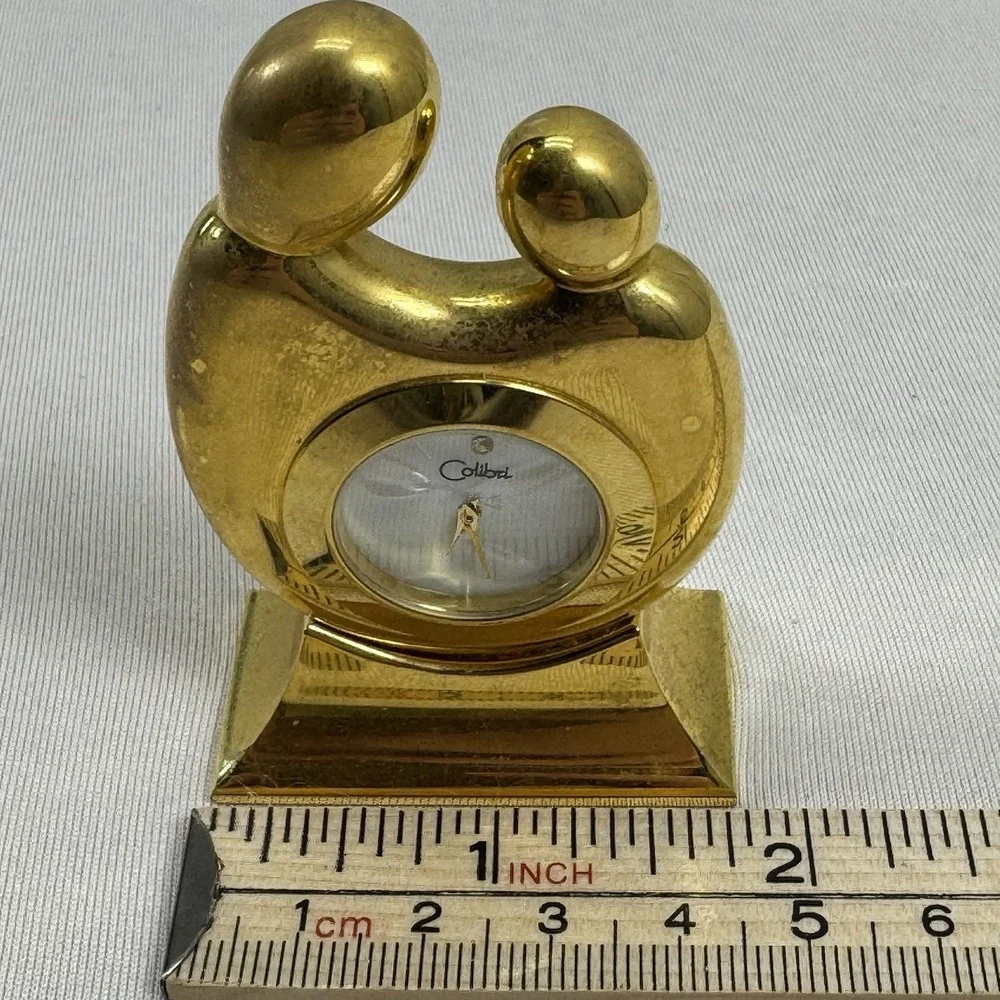 Vintage Colibri Mother of Pearl‎ Diamond Clock Japan - Needs Battery?